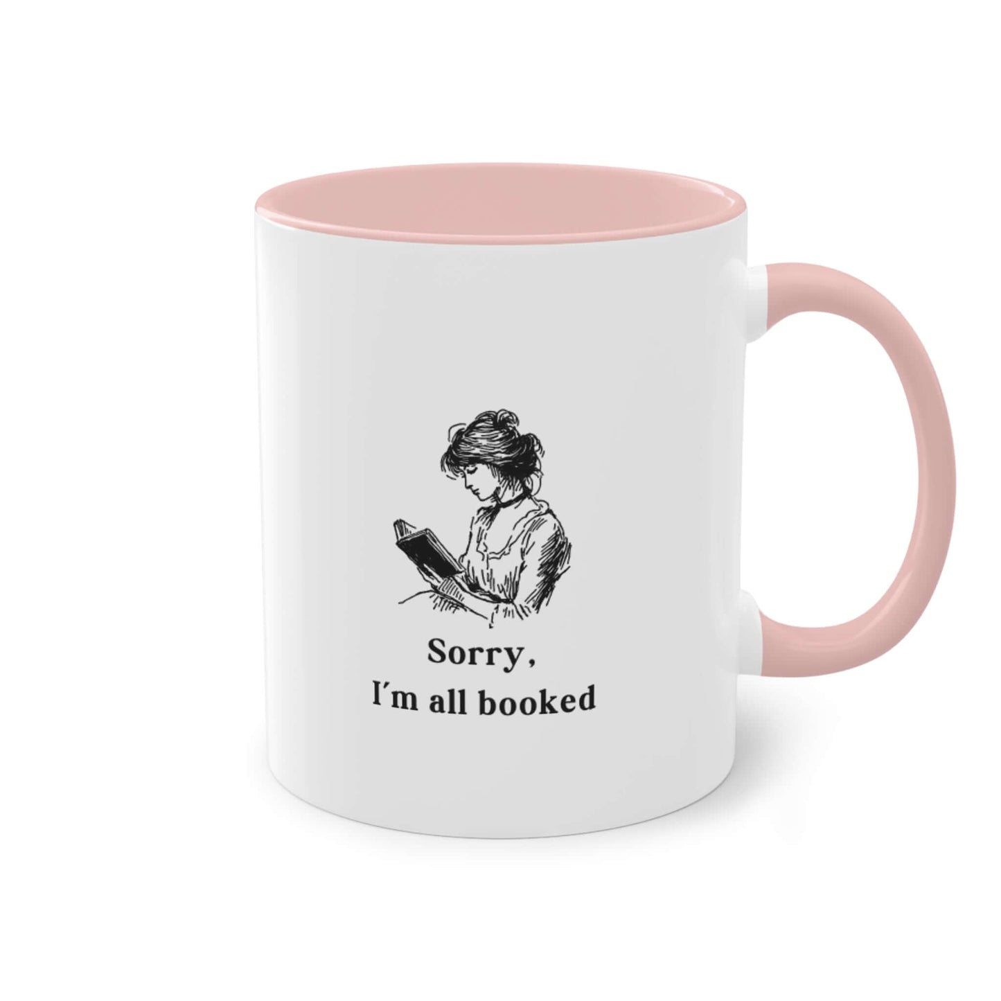 I'm All Booked Coffee Mug — Two-Tone 11oz Book Lover Mug