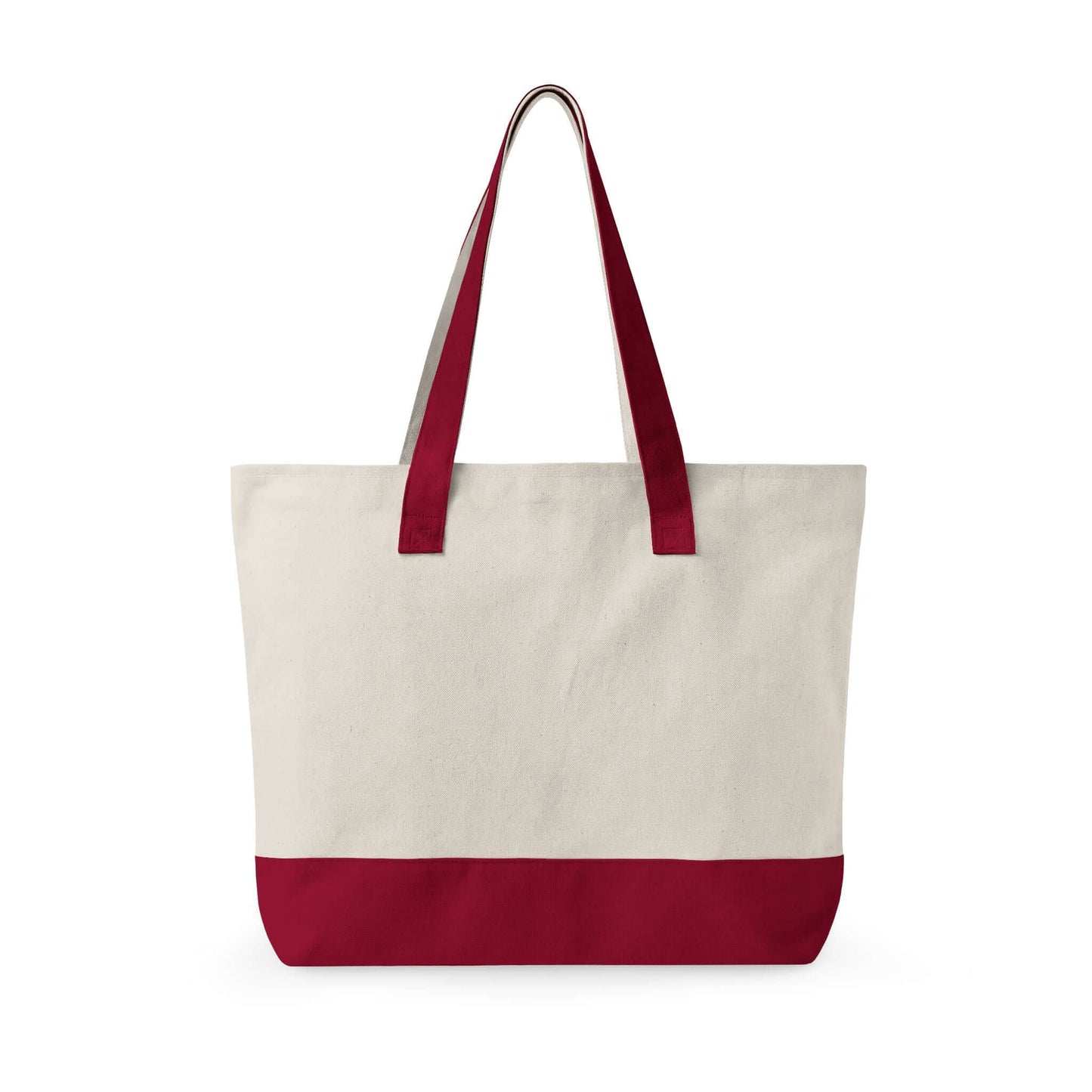 Book Lover Zippered Canvas Tote Bag — Large Canvas Tote with Front Pocket