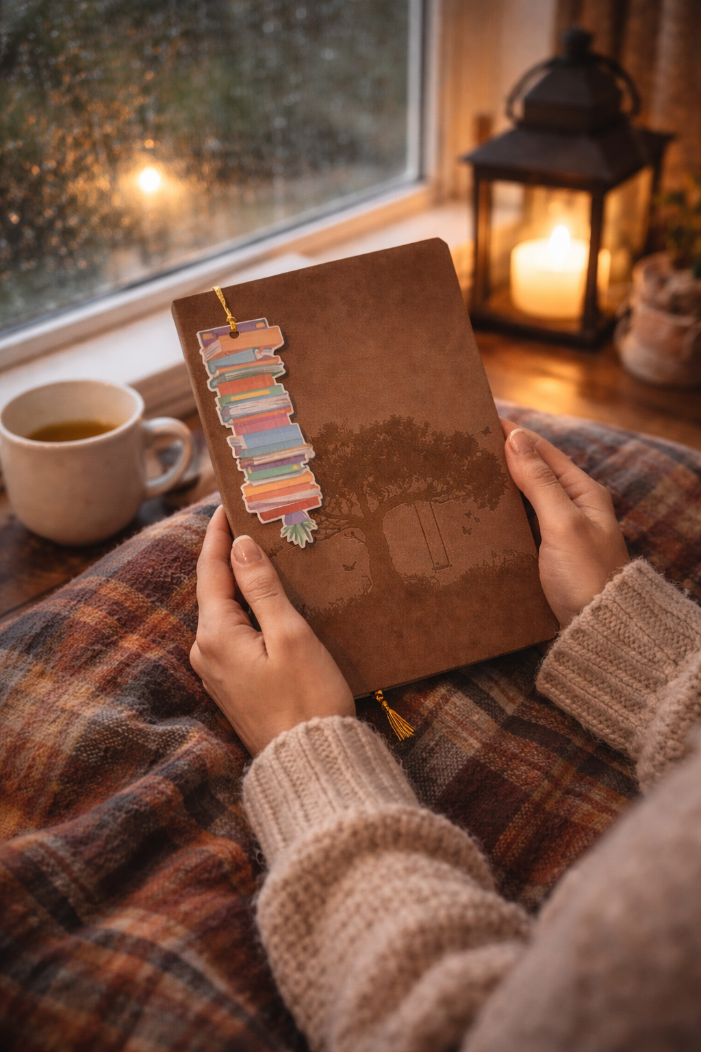 Journal and Wooden Bookmark Bundle