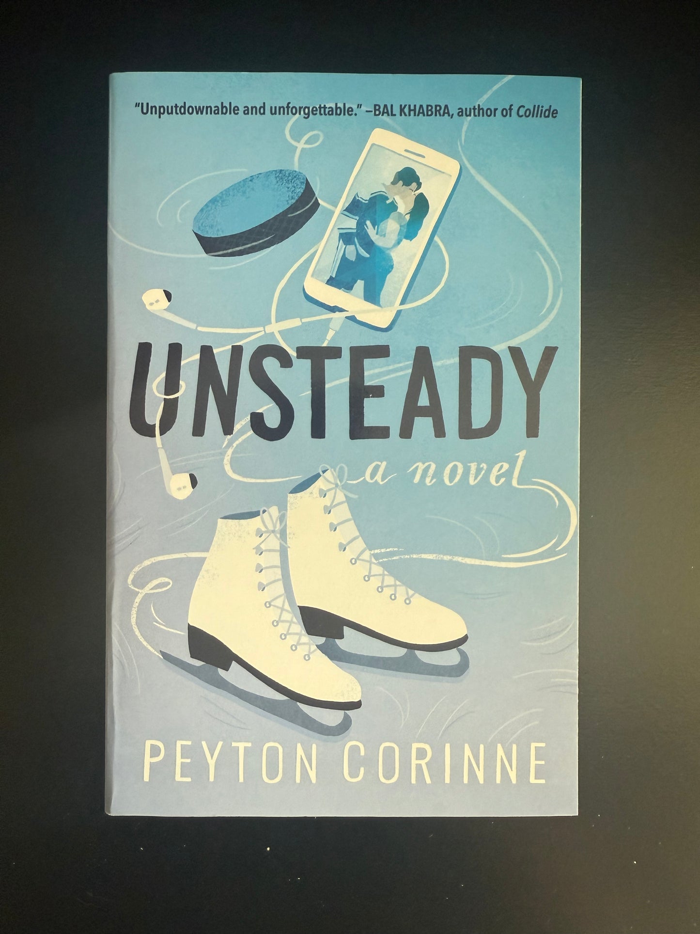 Book cover of 'Unsteady' by Peyton Corinne on a dark background