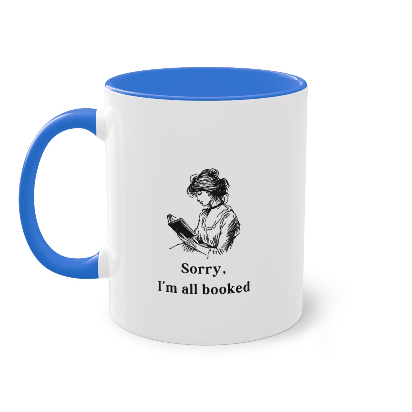 I'm All Booked Coffee Mug — Two-Tone 11oz Book Lover Mug
