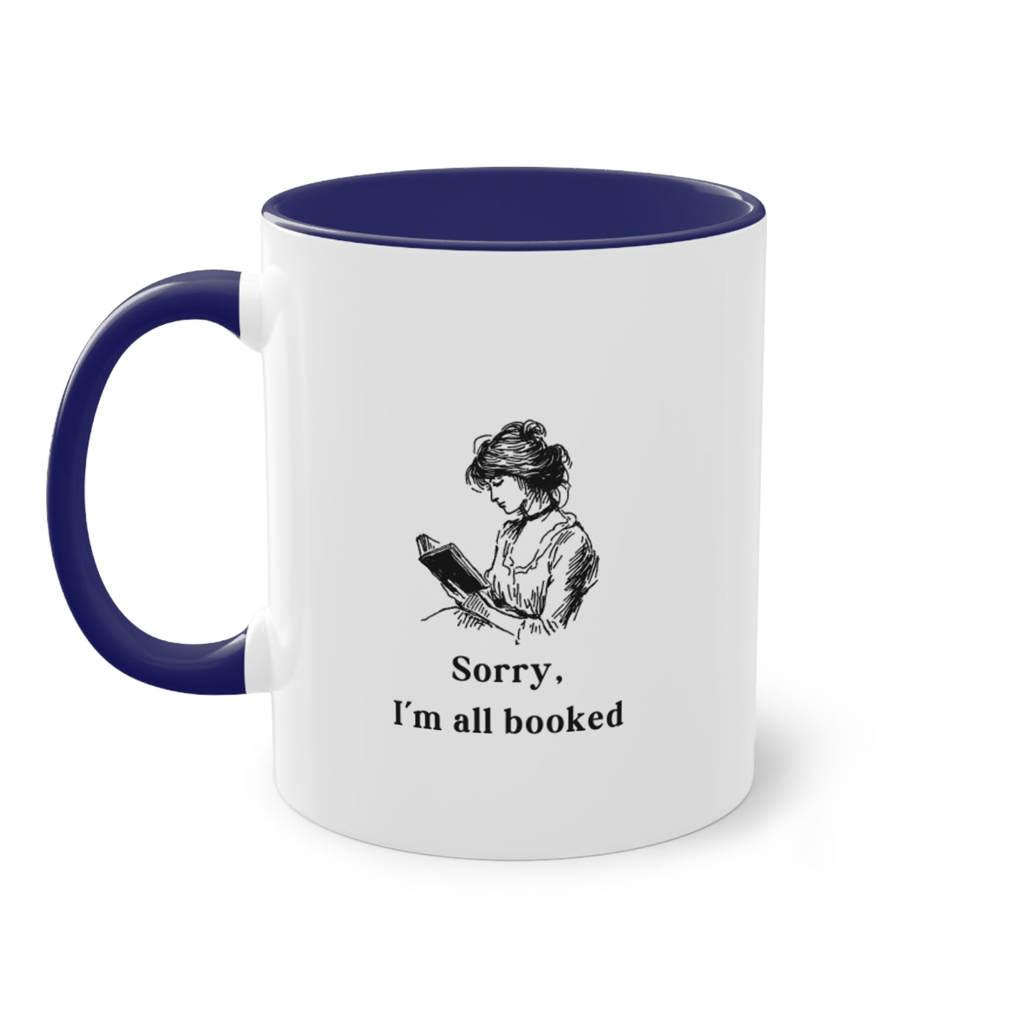 I'm All Booked Coffee Mug — Two-Tone 11oz Book Lover Mug