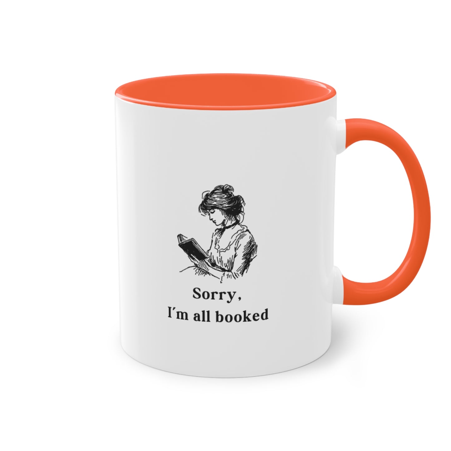 I'm All Booked Coffee Mug — Two-Tone 11oz Book Lover Mug