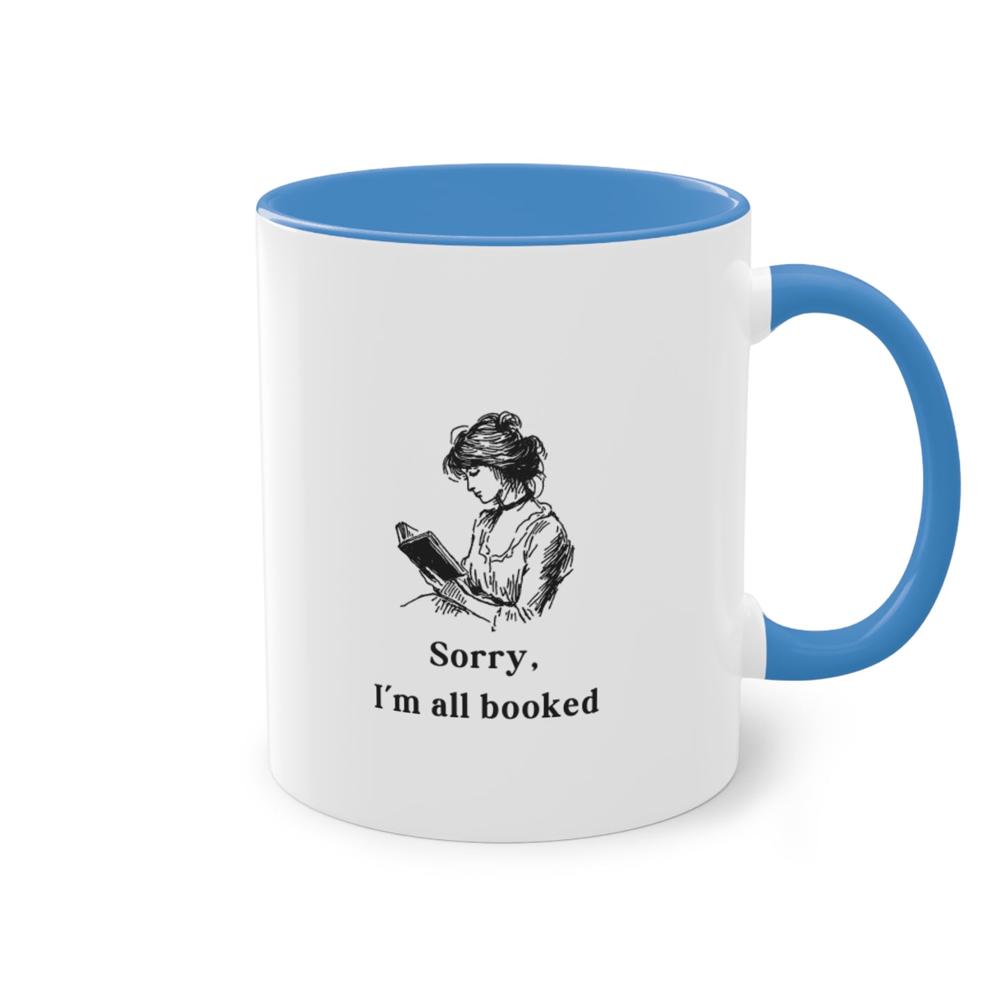 I'm All Booked Coffee Mug — Two-Tone 11oz Book Lover Mug