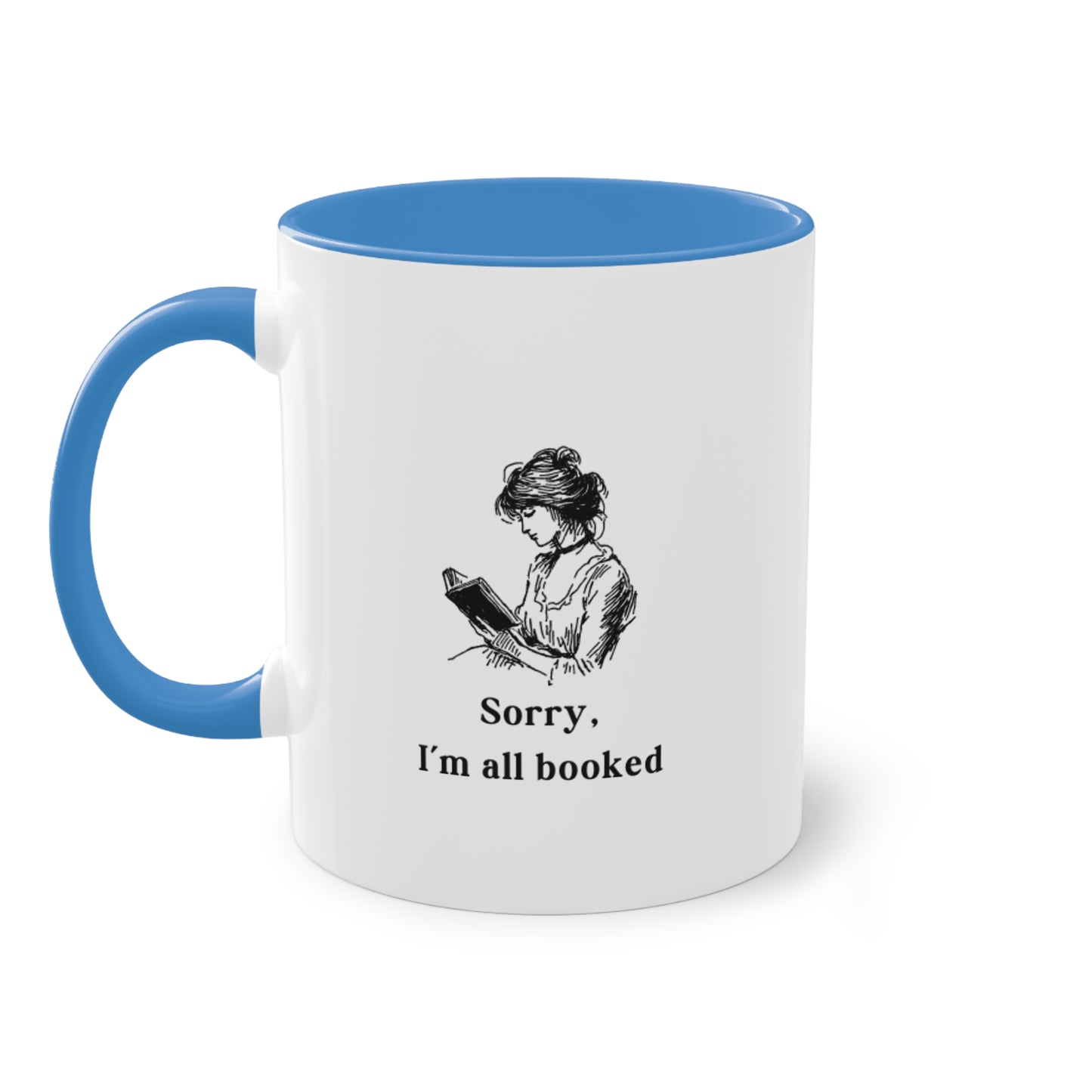 I'm All Booked Coffee Mug — Two-Tone 11oz Book Lover Mug