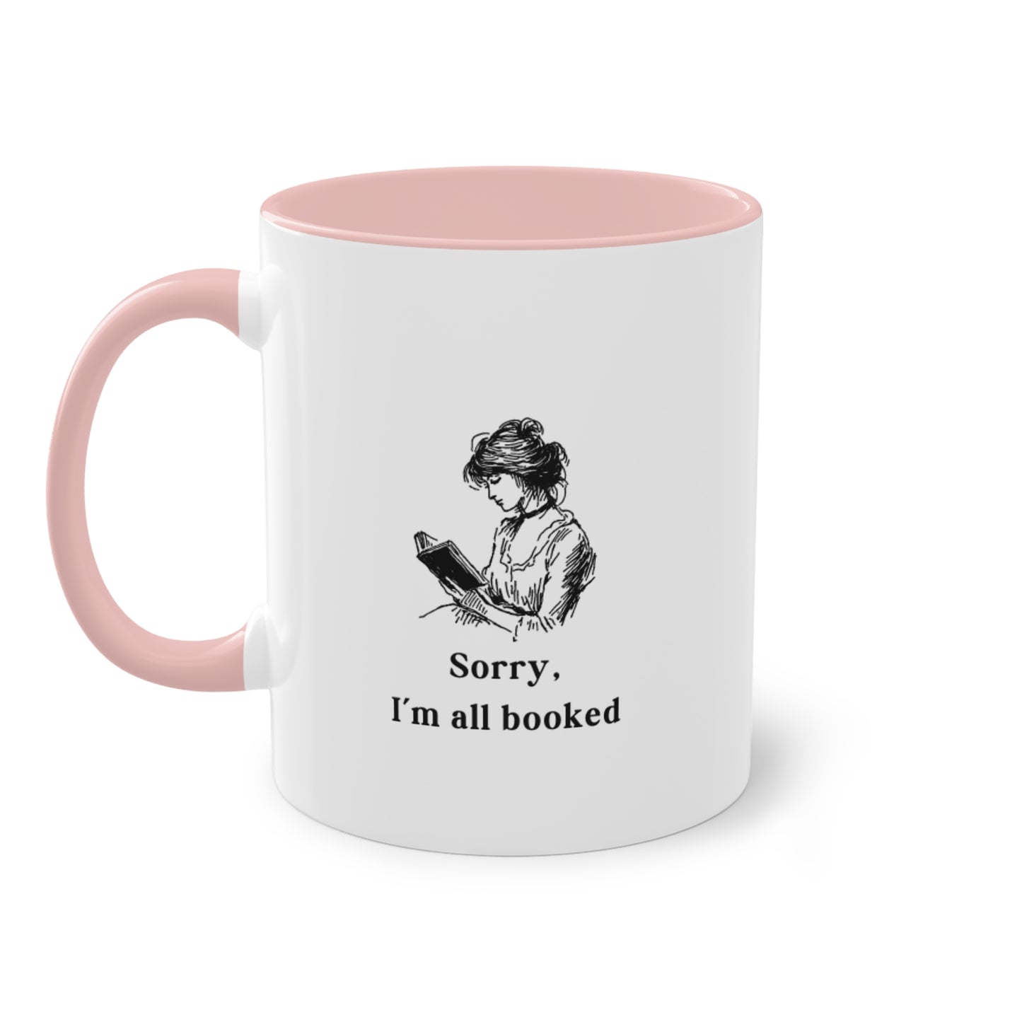 I'm All Booked Coffee Mug — Two-Tone 11oz Book Lover Mug