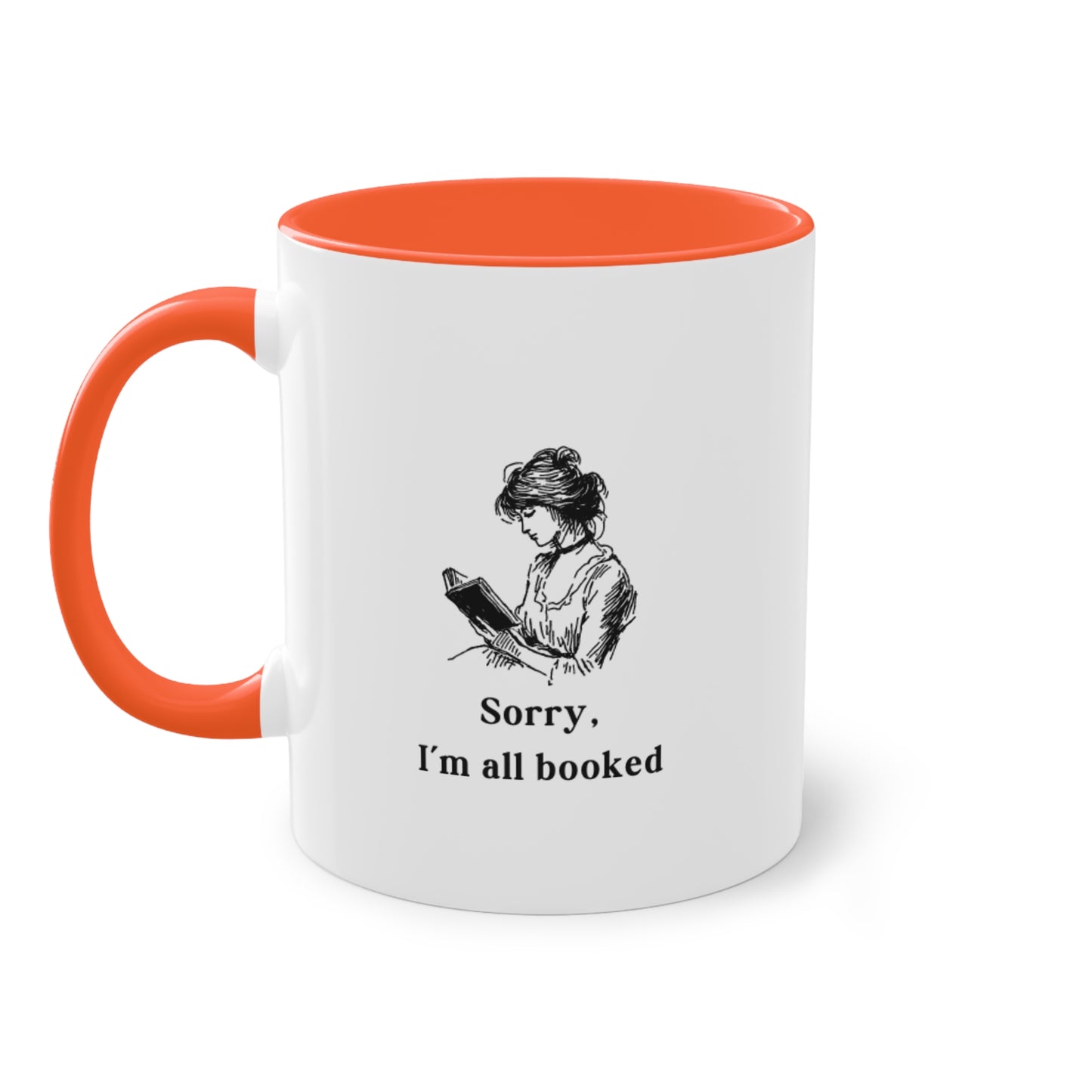 I'm All Booked Coffee Mug — Two-Tone 11oz Book Lover Mug