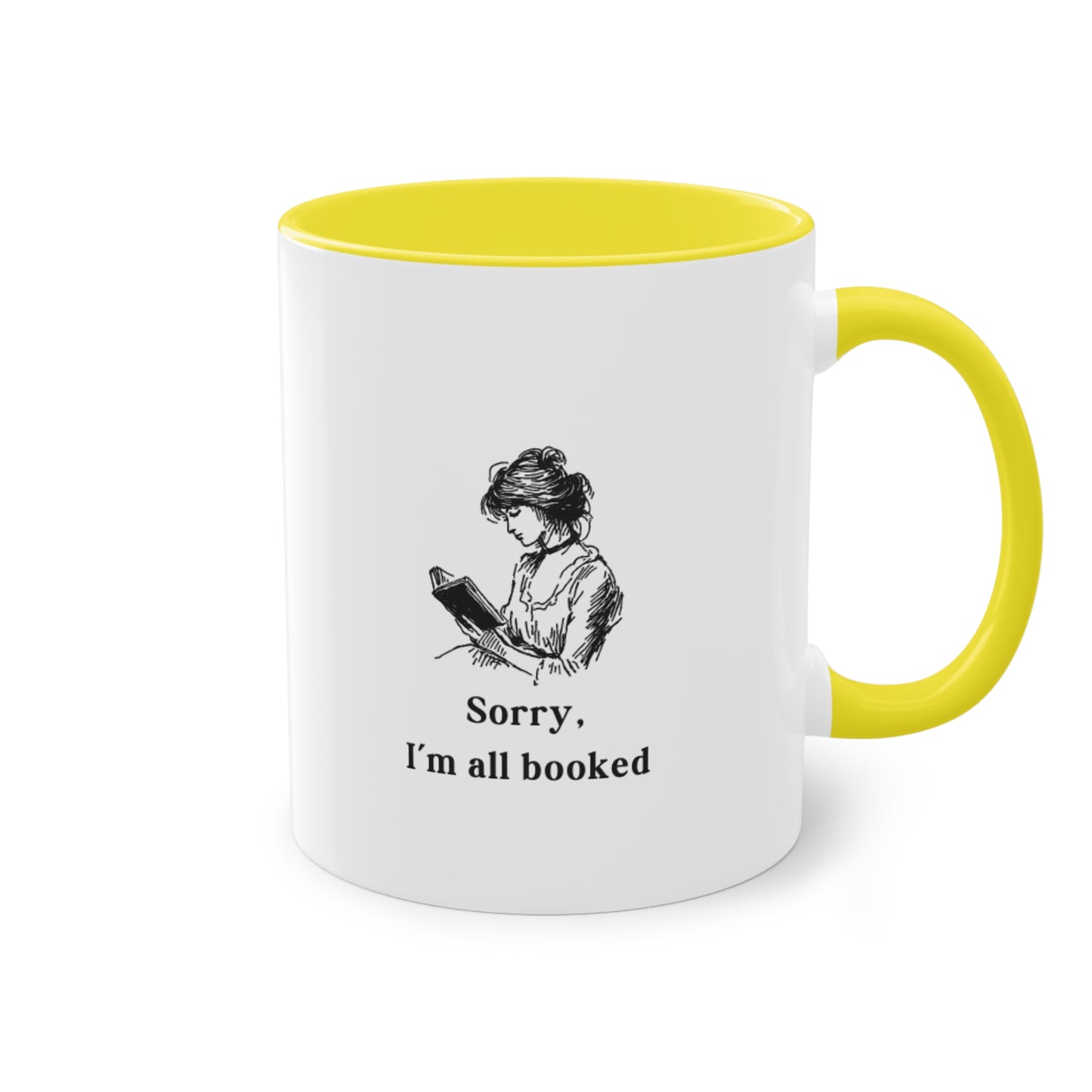 I'm All Booked Coffee Mug — Two-Tone 11oz Book Lover Mug