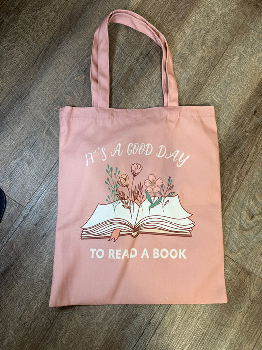 It's a Good Day Canvas Book Tote