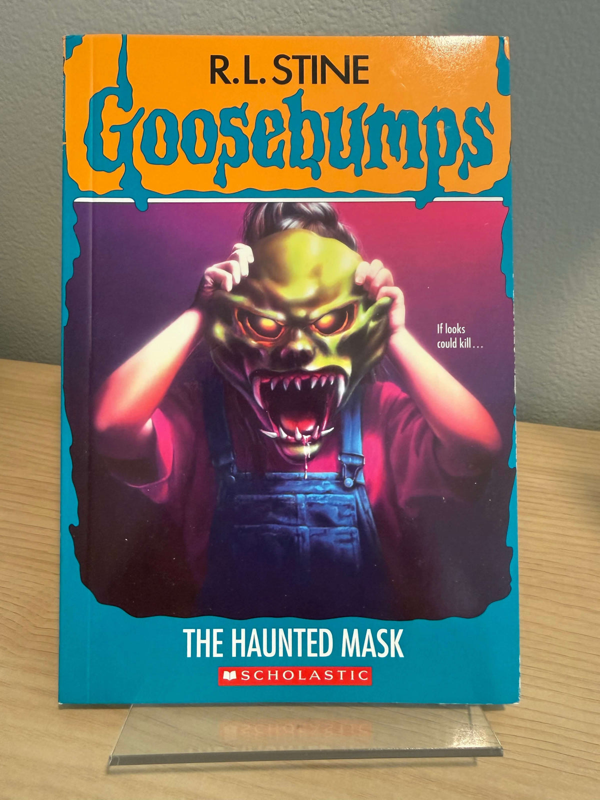 The front cover of the Goosebumps book series by R.L.