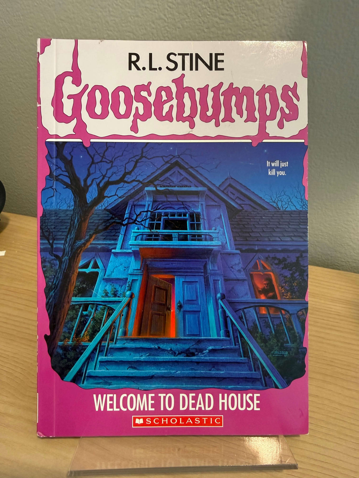 The front cover of the Goosebumps book by R.L.